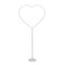 2 White Heart Shaped Plastic Balloon Arch Stand Kit Party Events Decorations